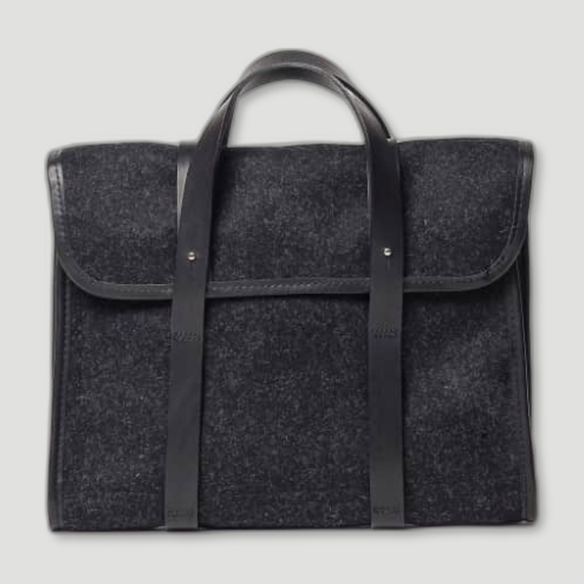 Barrett Flap Briefcase - Black from CHERCHBI - British Made Bags