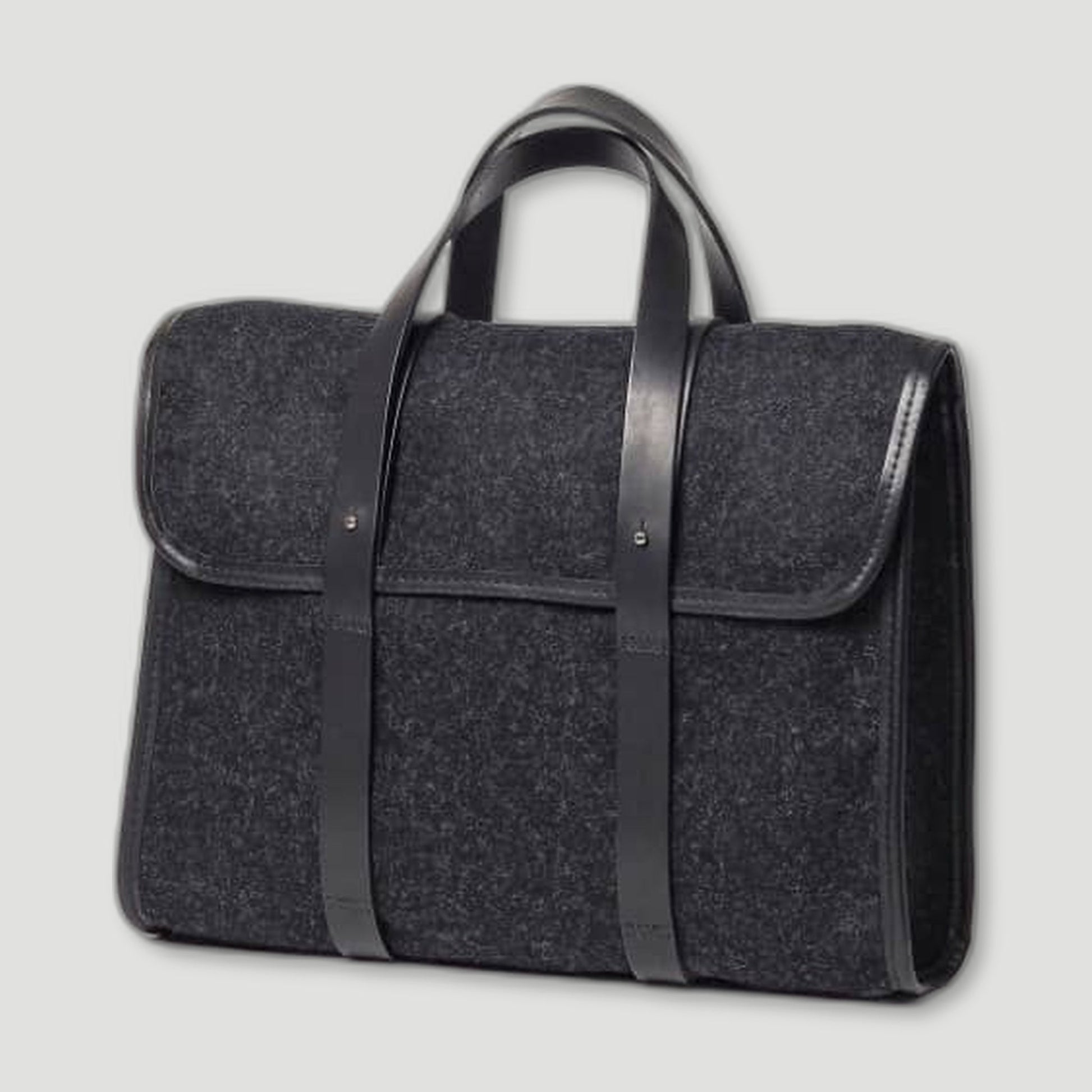 Barrett Flap Briefcase - Black from CHERCHBI - British Made Bags