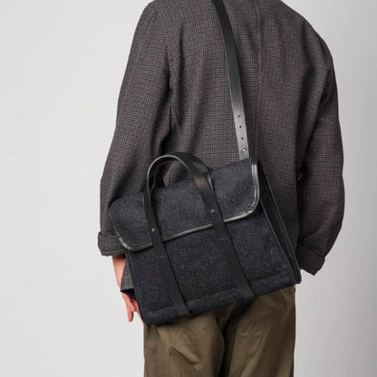 Barrett Flap Briefcase - Black