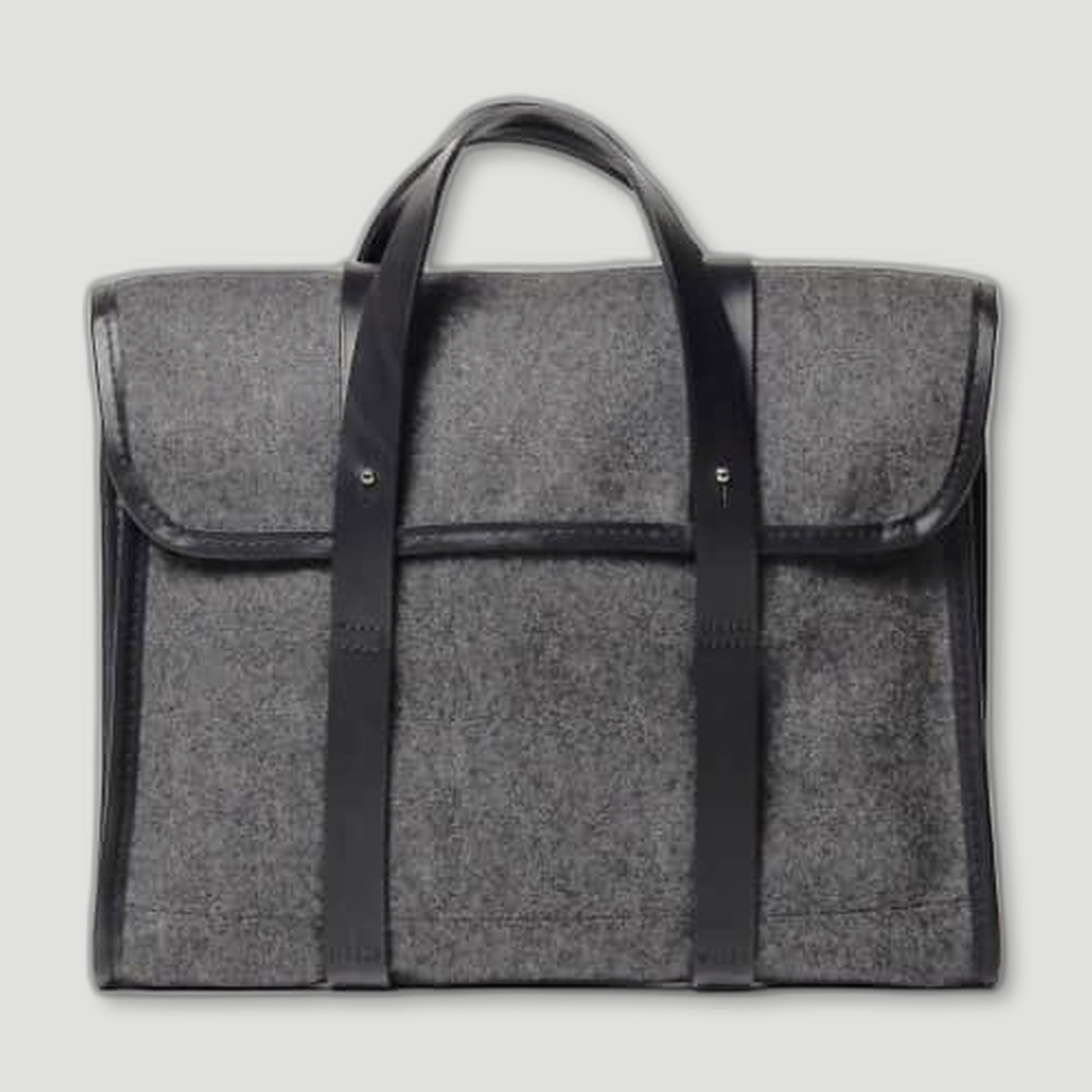 Barrett Flap Briefcase - Grey from CHERCHBI - British Made Bags