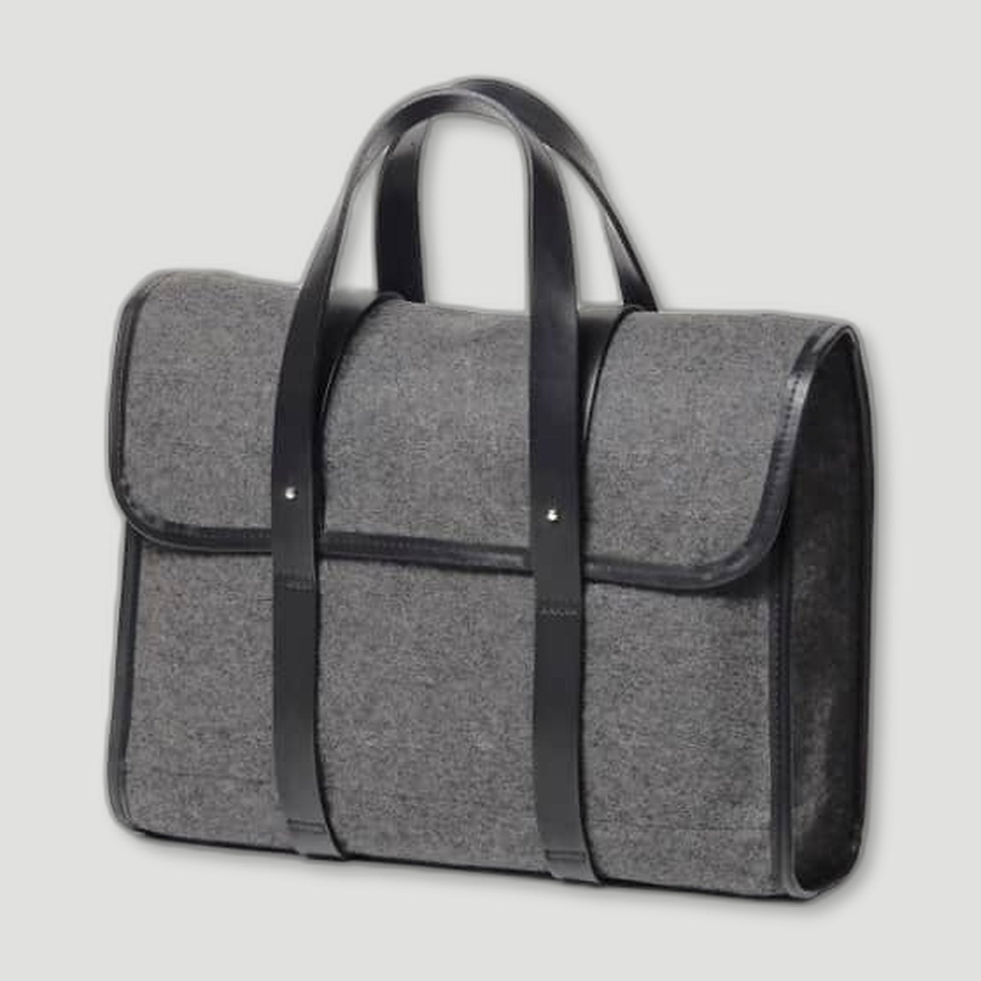Barrett Flap Briefcase - Grey from CHERCHBI - British Made Bags