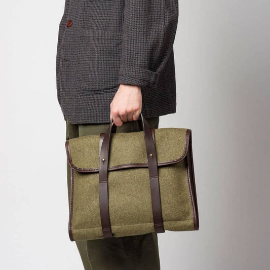 Barrett Flap Briefcase - Khaki