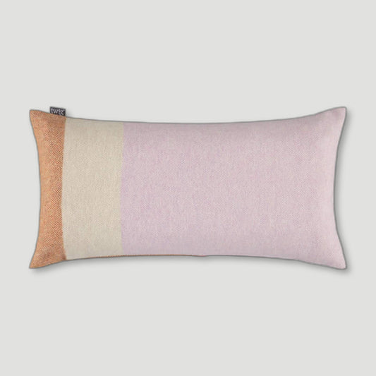 Front view of Beatrix Bolster Cushion from Twig - British Made Wool Throws