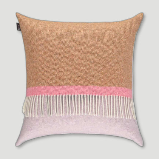 Front view of Beatrix Cushion from Twig - British Made Wool Throws