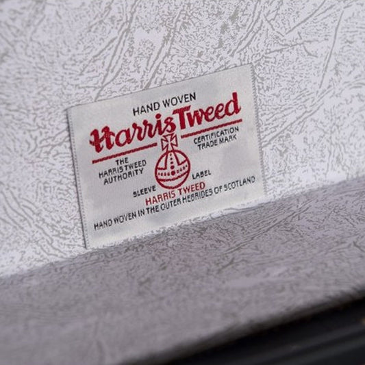 Beige Tartan Harris Tweed Tuck Box