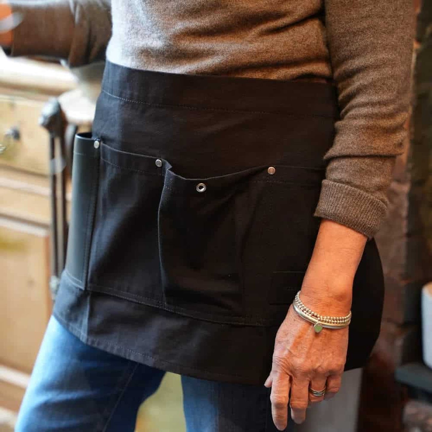 Black Gardener's Half Apron