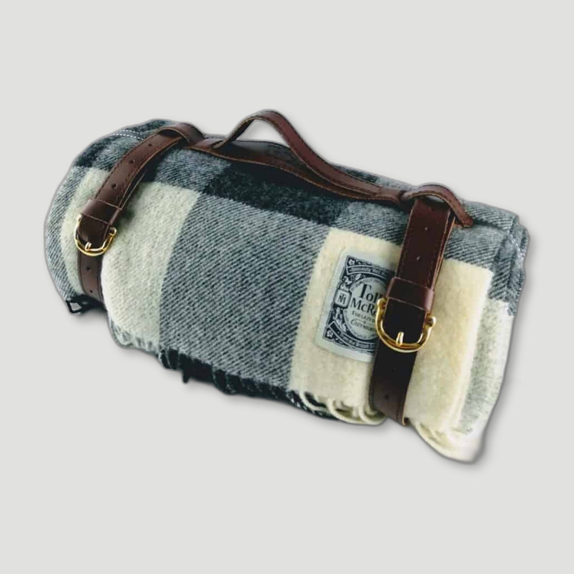 Black and White Blanket from Tolly McRae - British Made Wool Blankets