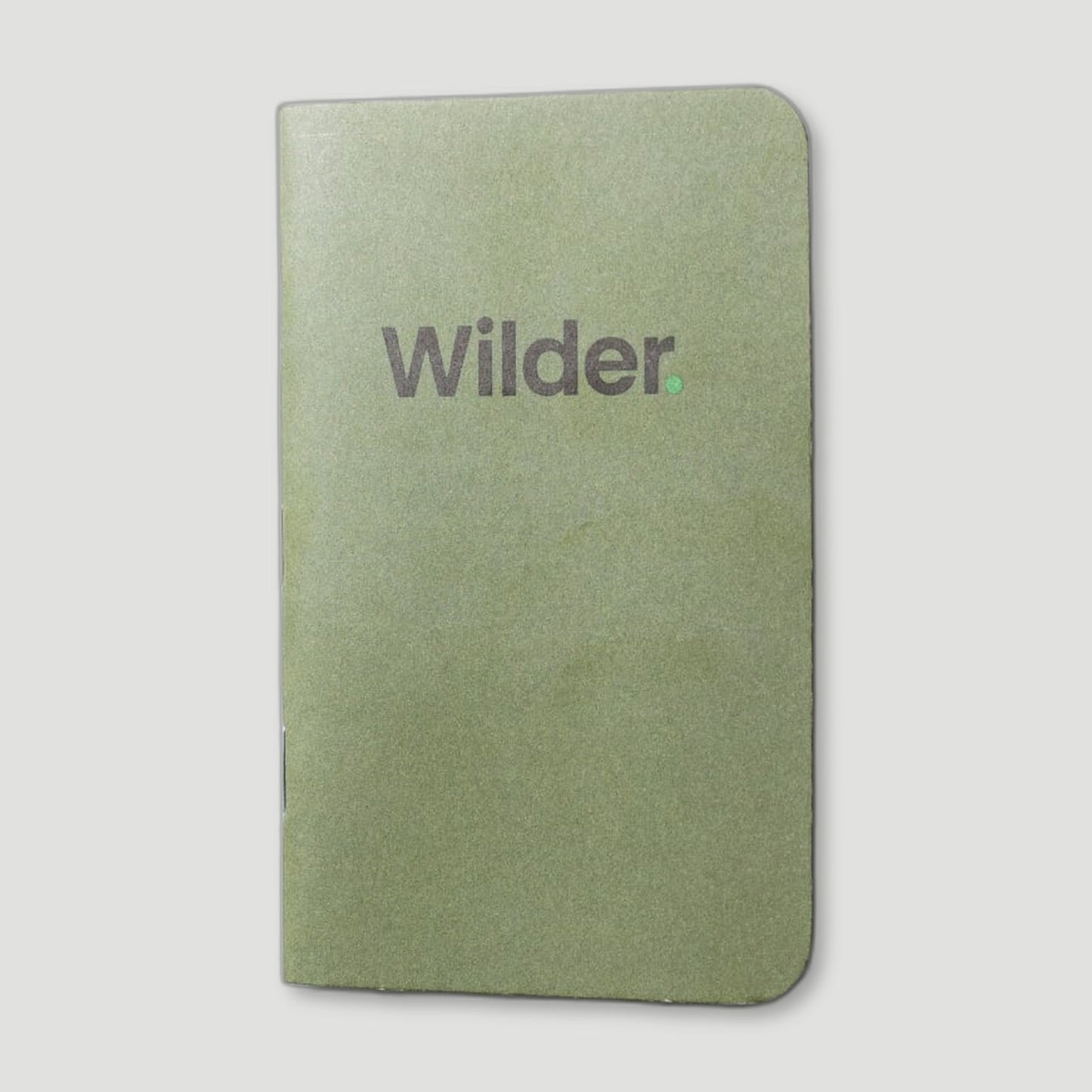 Front view of Blank Green Notebooks 3-pack from Wilder Notebooks - British Made Stationery