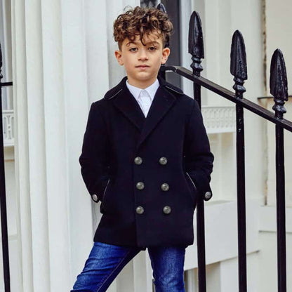 Blue Lambeth Boys Reefer Coat