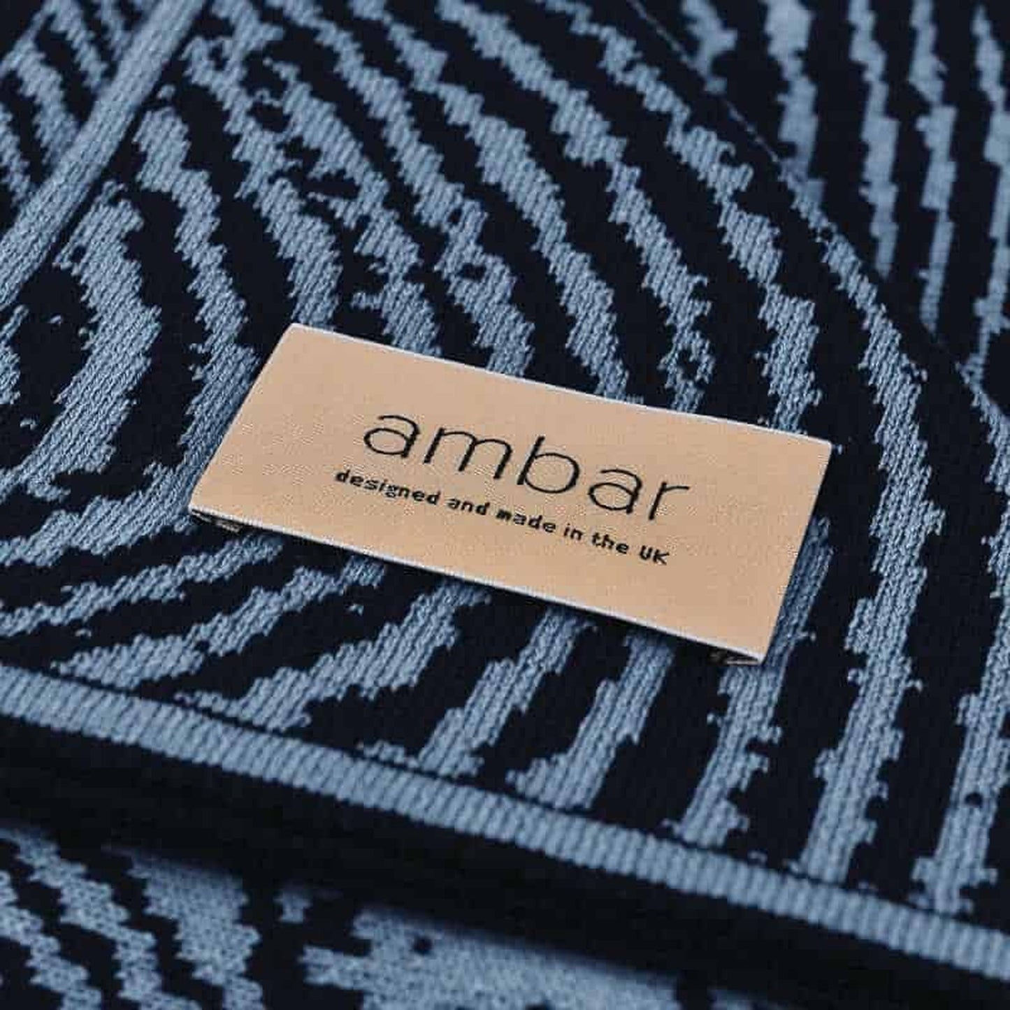 Blue Wood Block Throw