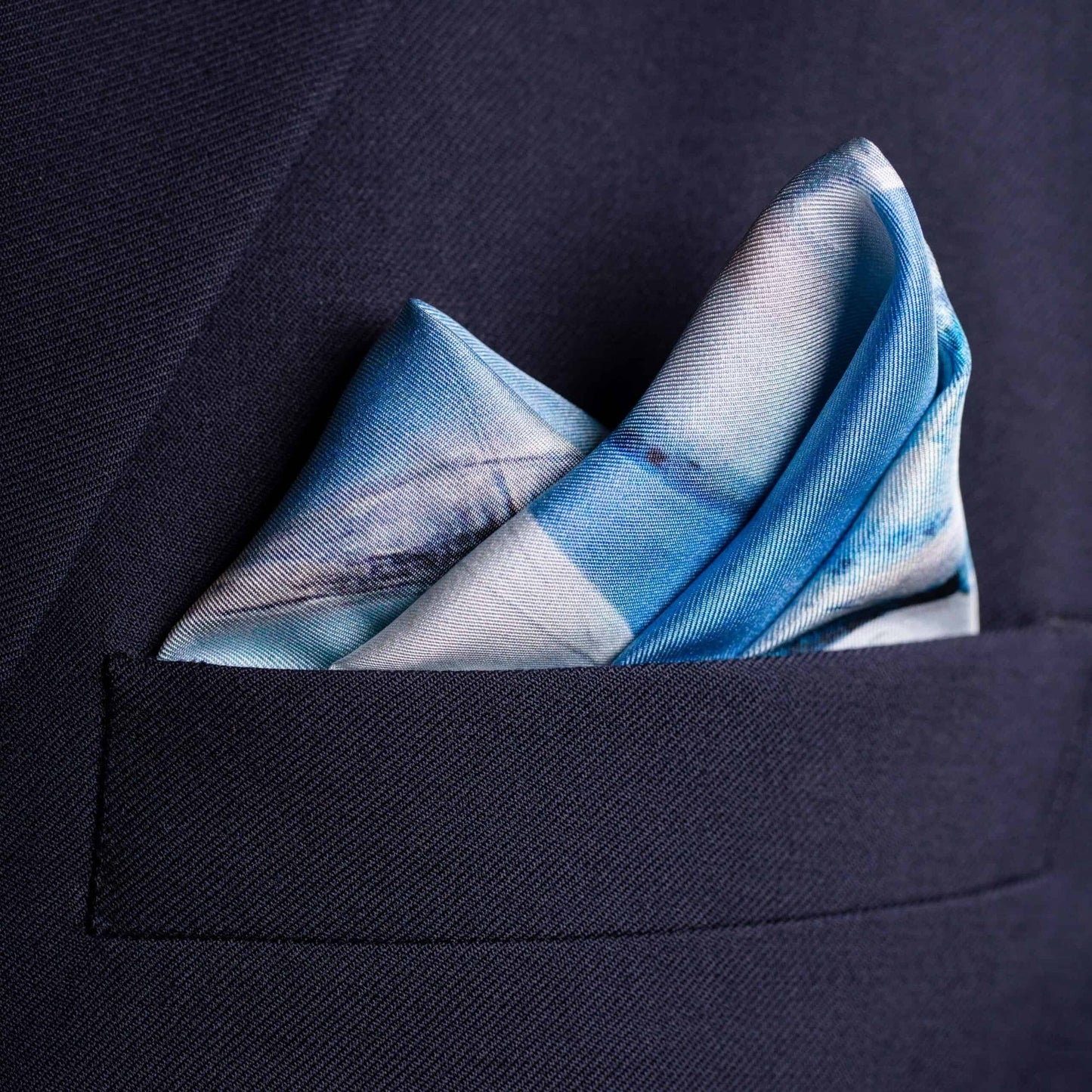 BlueBird Silk Pocket Square Medium