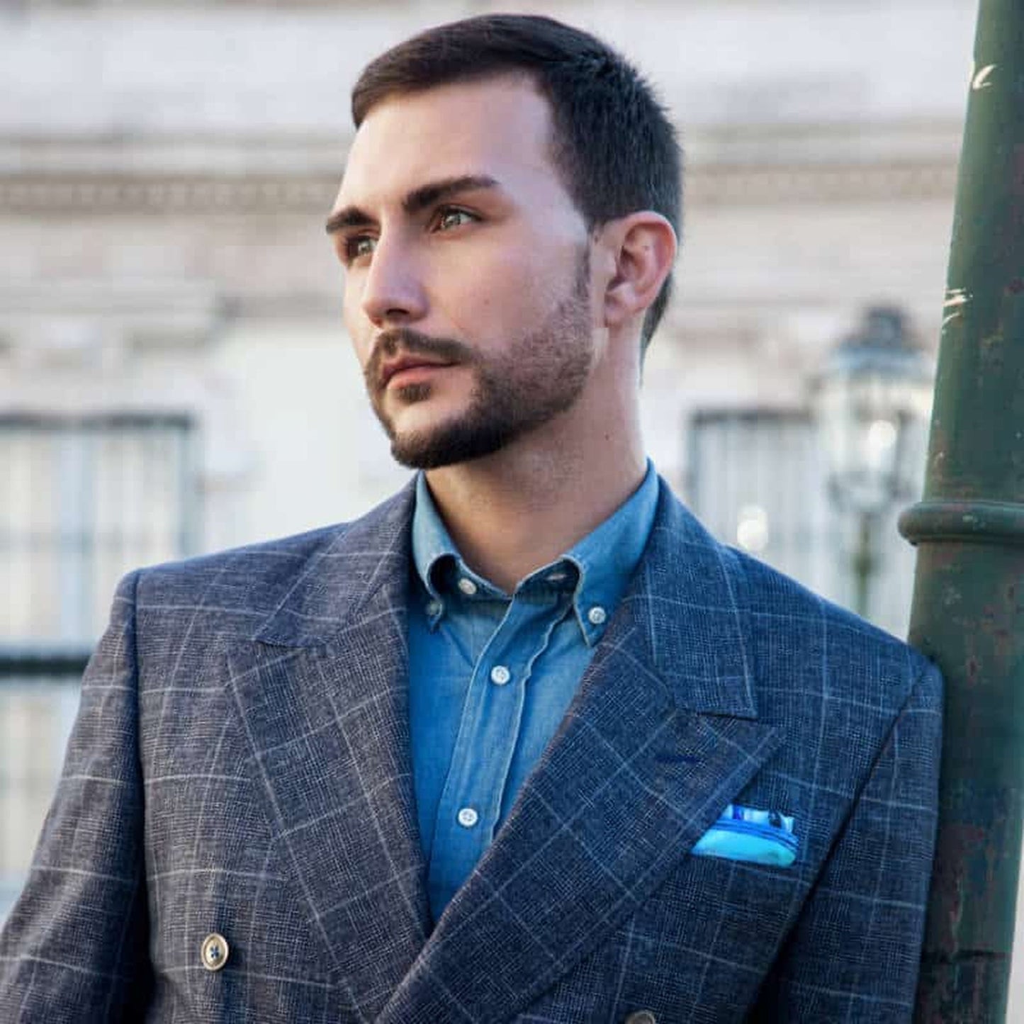 BlueBird Silk Pocket Square