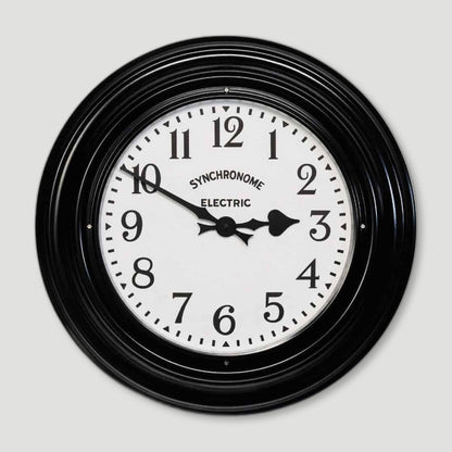 Front view of British Museum Clock Arabic Numerals from Synchronome Clocks - British Made Wall Clocks