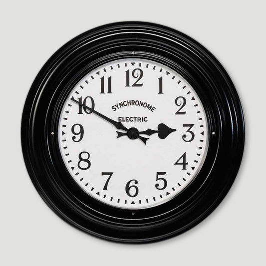 Front view of British Museum Clock Arabic Numerals from Synchronome Clocks - British Made Wall Clocks