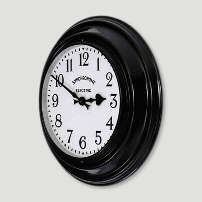 Side view of British Museum Clock Arabic Numerals from Synchronome Clocks - British Made Wall Clocks