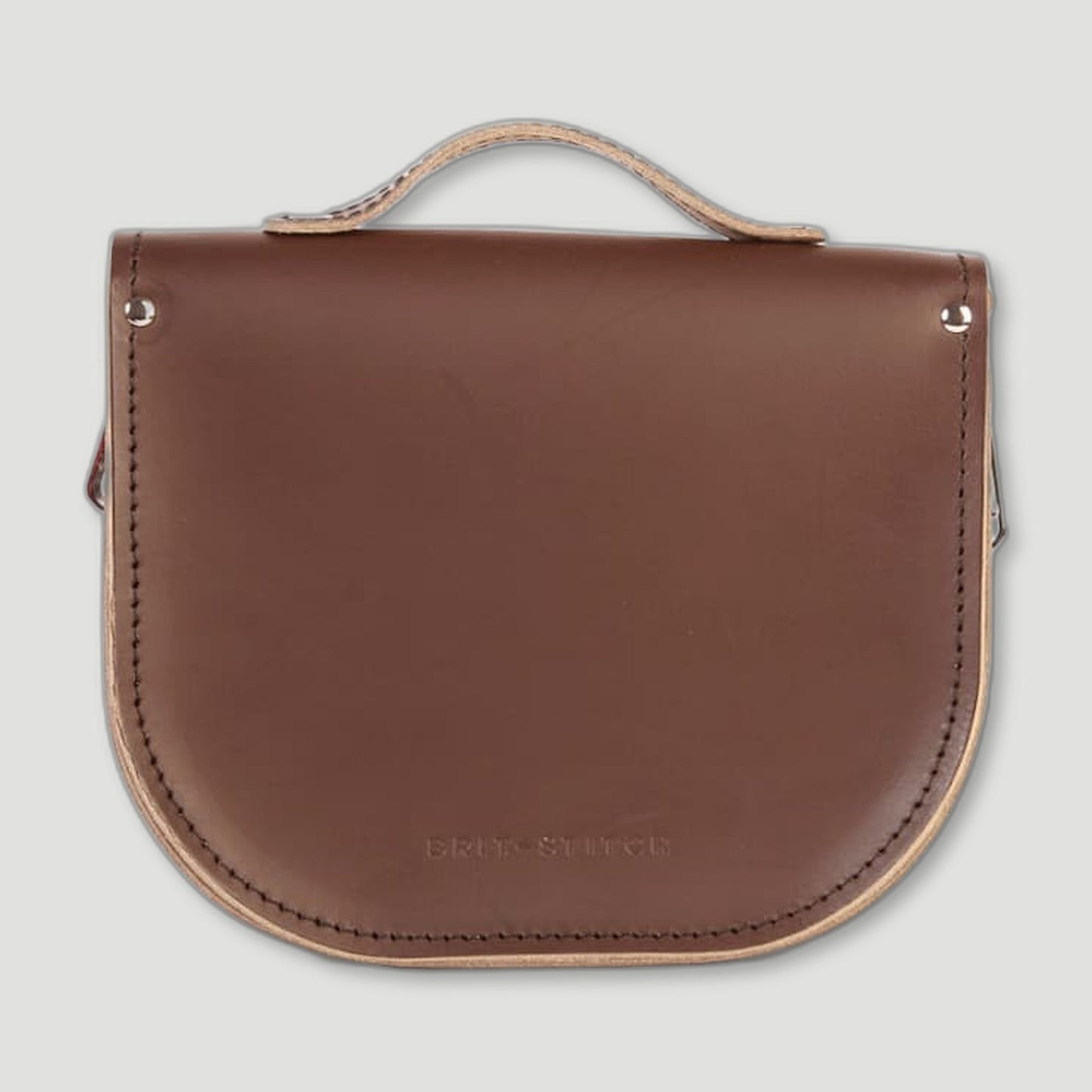 Brown Half Pint Satchel from Brit Stitch - British Made Leather Satchels