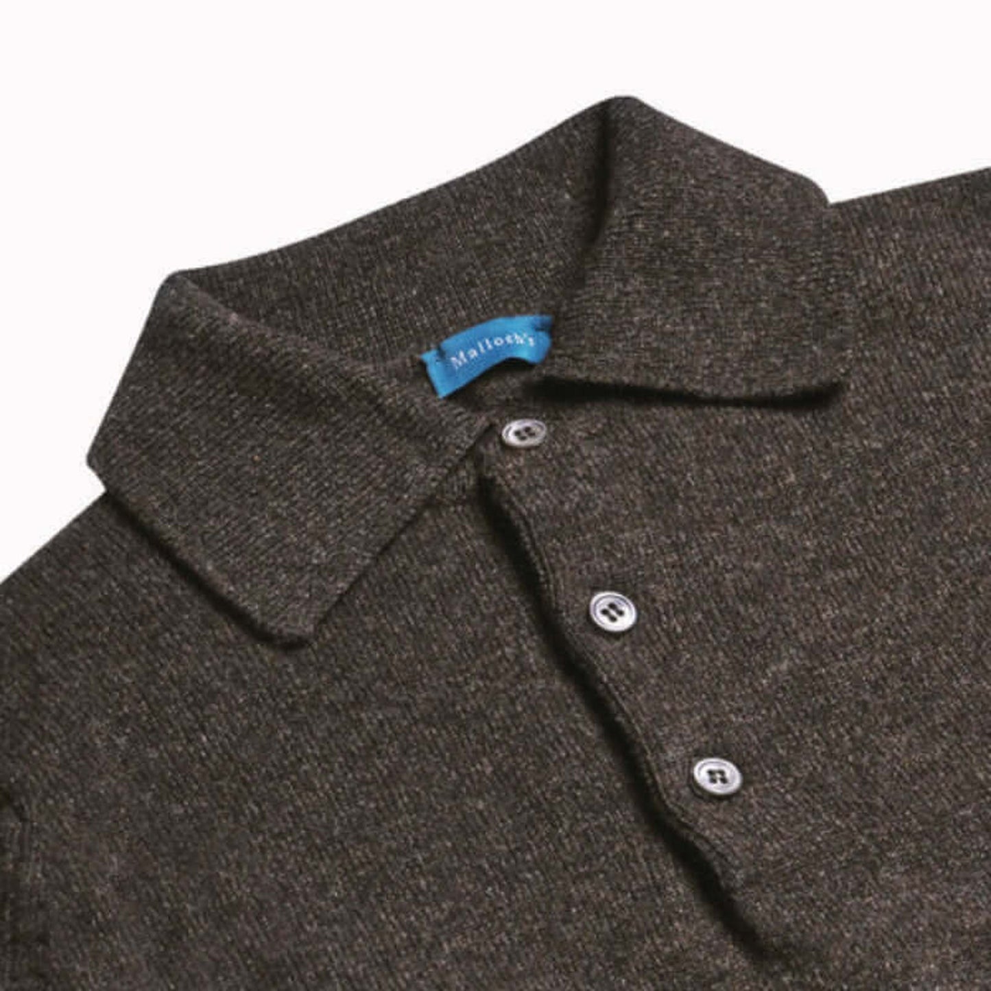 Brown Kelly Long Sleeve Sports Collar Jumper