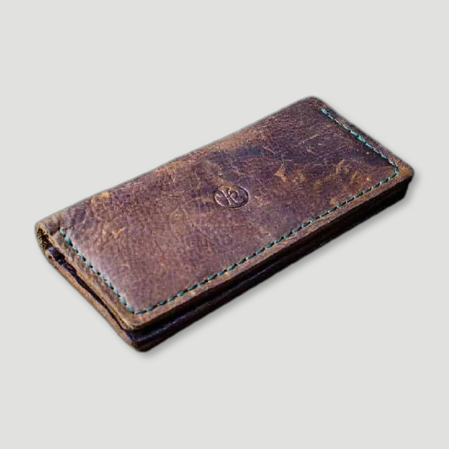 Brown Kodiak Leather Purse Zip from Heather Borg - British Made Leather Bags