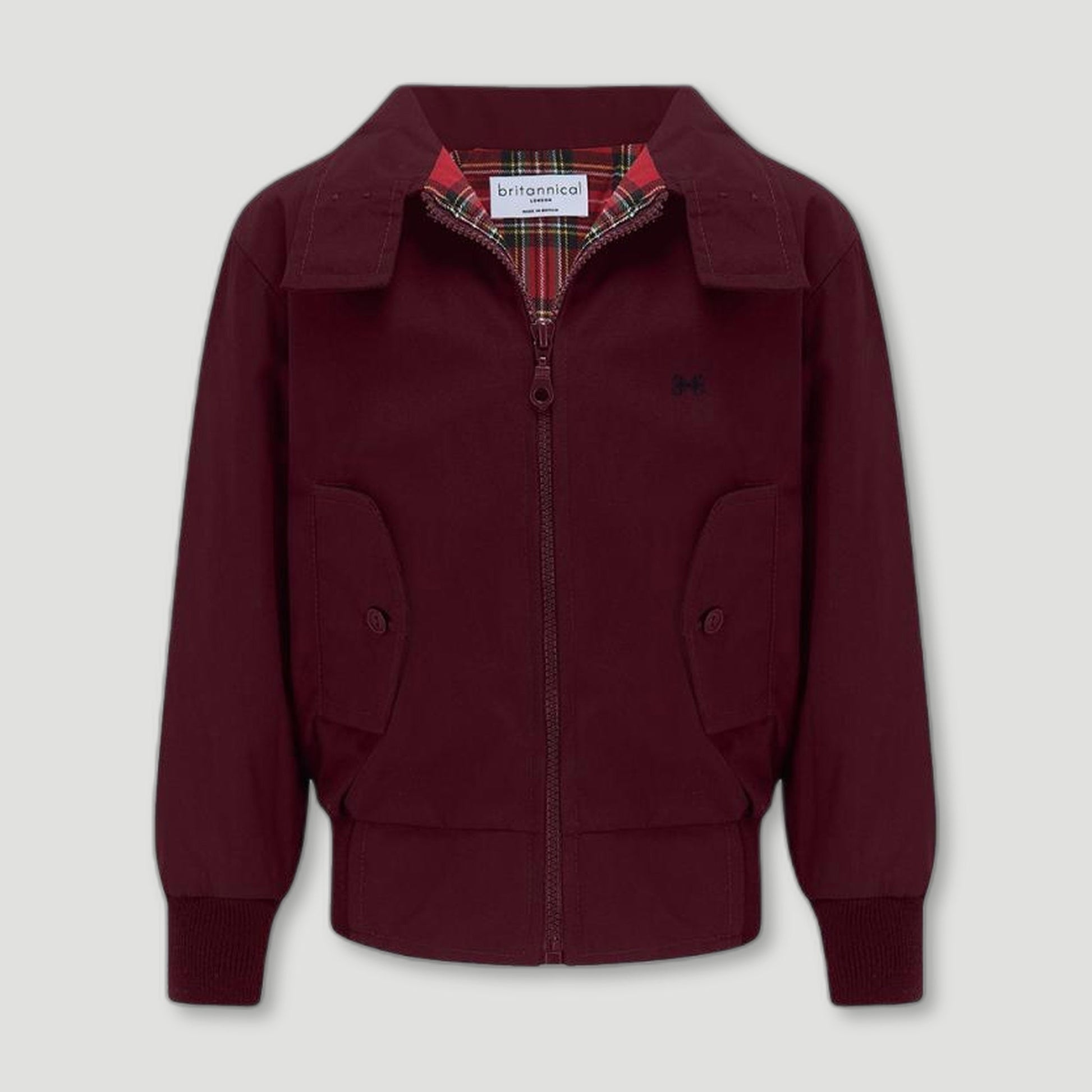 Burgundy Carnaby Boys Bomber Jacket from Brittanical London - British Made Children's Coats