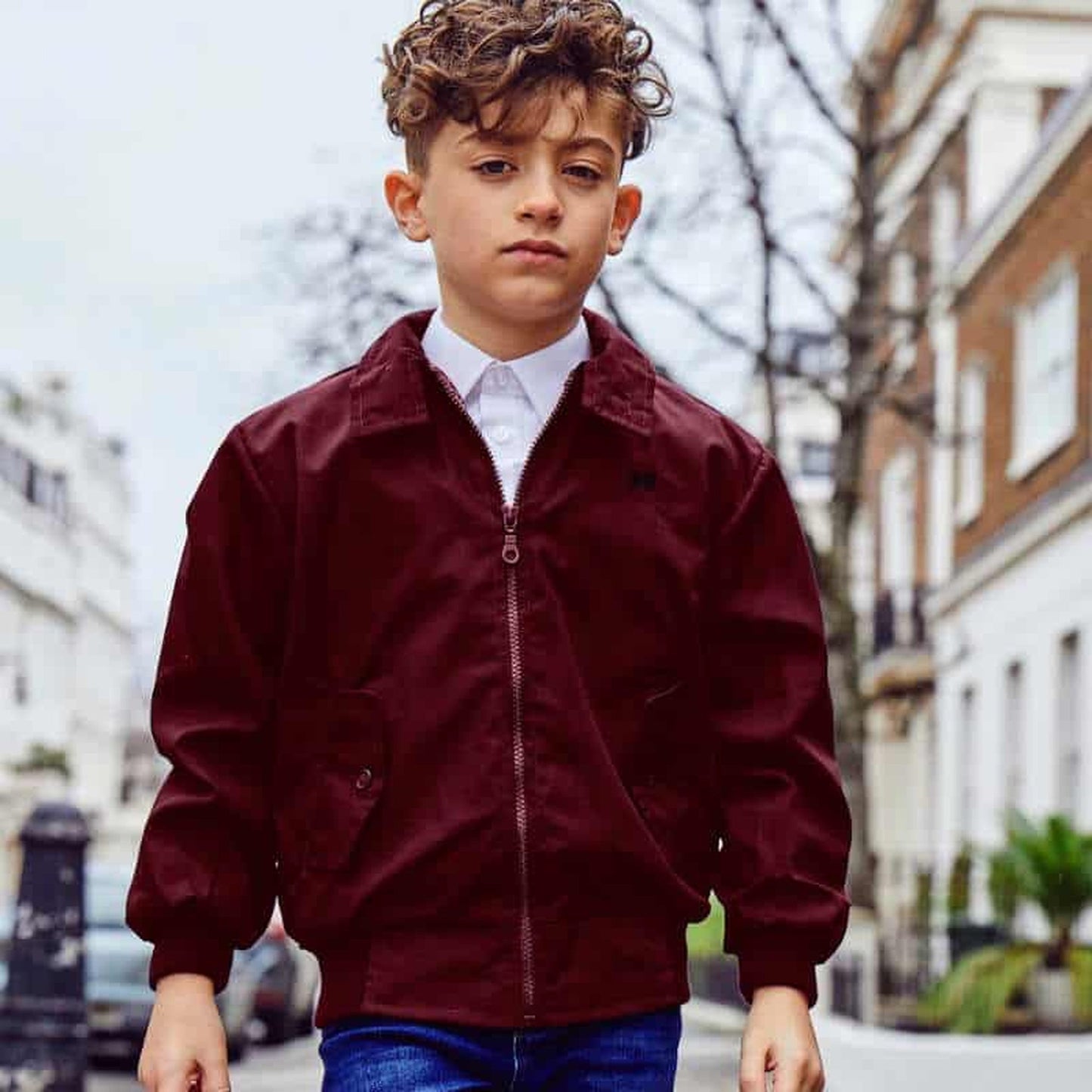 Burgundy Carnaby Boys Bomber Jacket