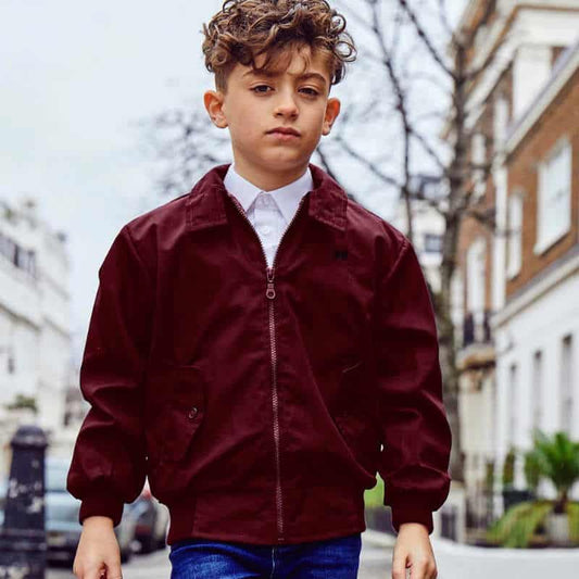 Burgundy Carnaby Boys Bomber Jacket