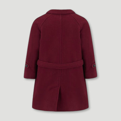 Burgundy Clerkenwell Boys Bridge Coat from Brittanical London - British Made Children's Coats