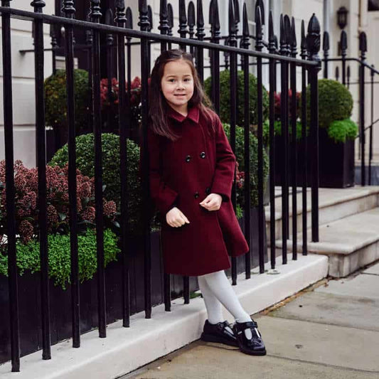 Burgundy Clerkenwell Girls Bridge Coat