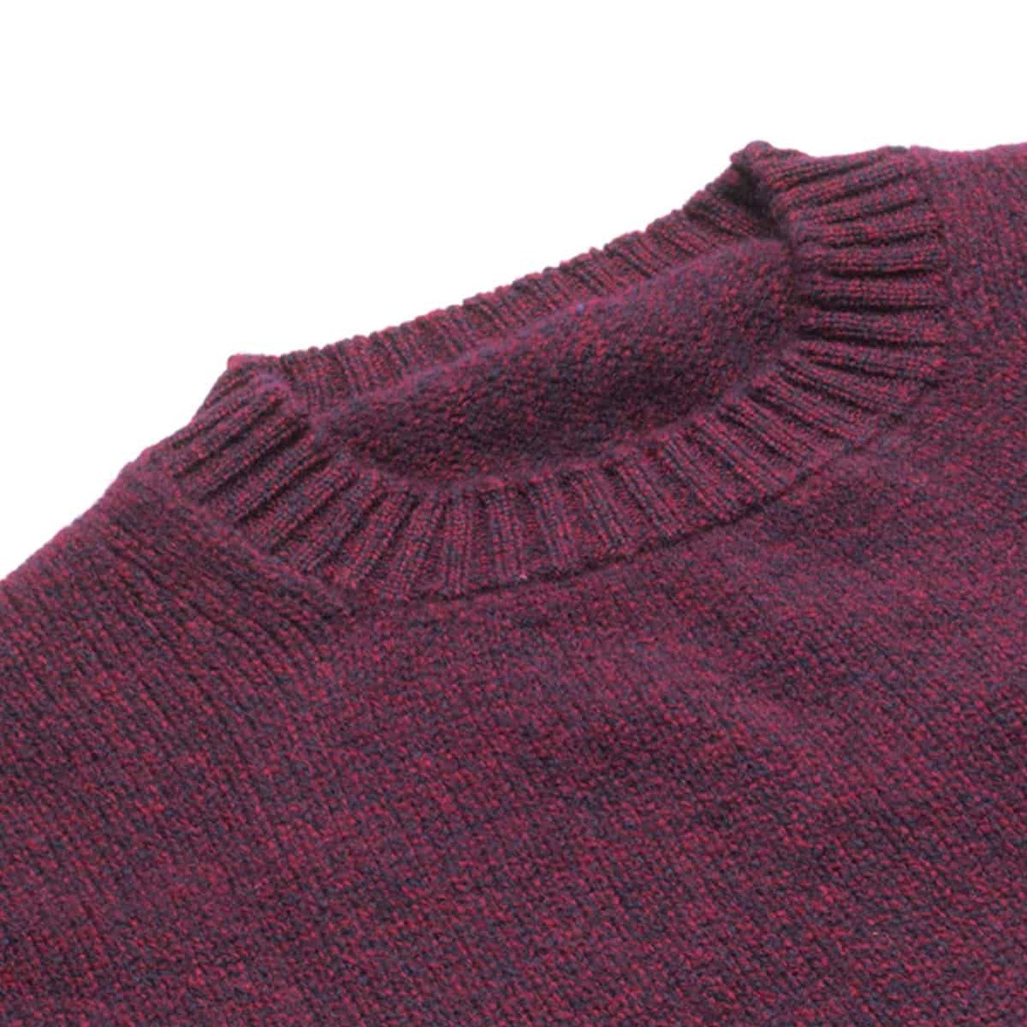 Burgundy Dean Lambswool Crew Neck Jumper