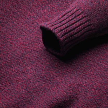 Burgundy Dean Lambswool Crew Neck Jumper