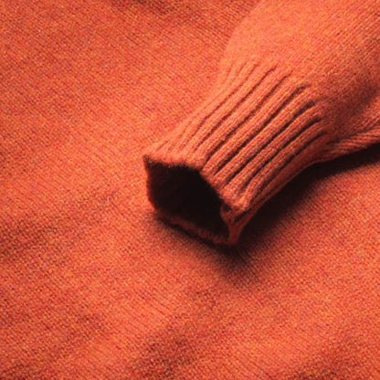Burnt Orange Dean Lambswool Crew Neck Jumper