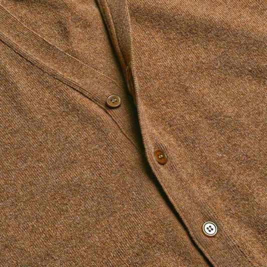 Camel Stewart Fine Lambswool Cardigan