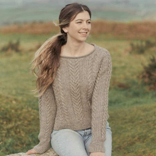 Caradon Hill Jumper Knitting Kit in Shetland DK