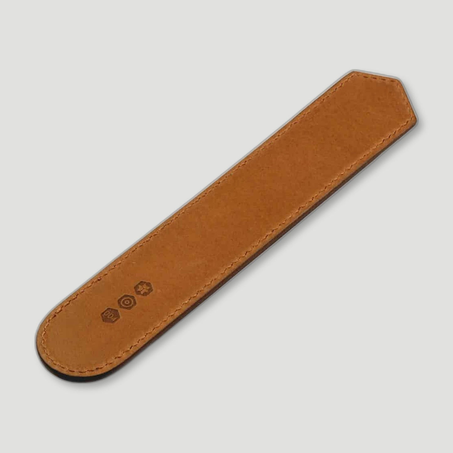 Back view of Caramel Leather Pen Pouch from Ajoto - British Made Pens