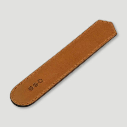 Back view of Caramel Leather Pen Pouch from Ajoto - British Made Pens