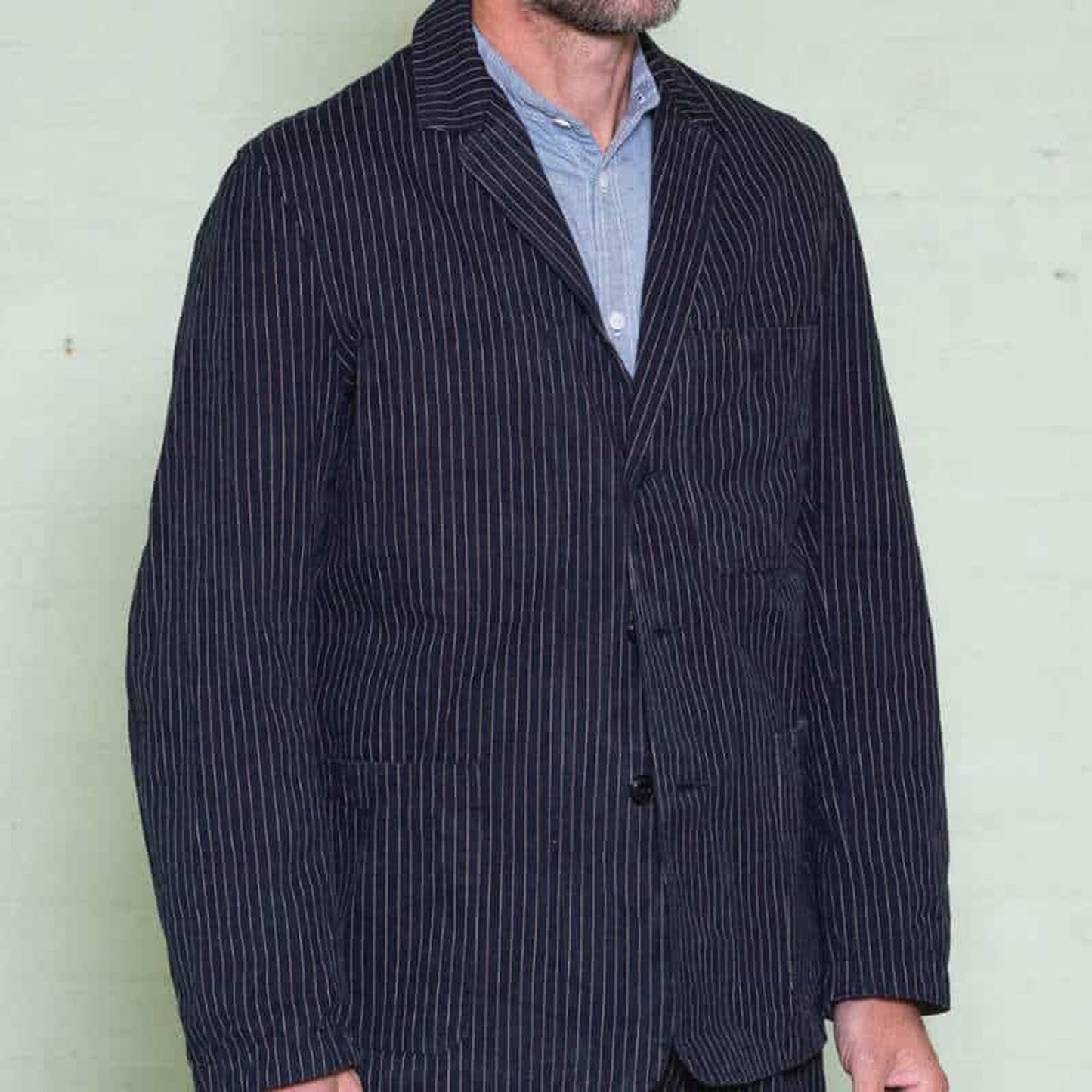 Chalk Stripe Engineer Jacket