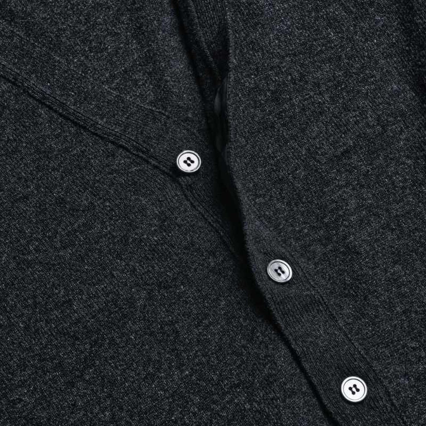 Charcoal Stewart Fine Lambswool Cardigan