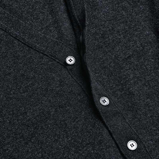 Charcoal Stewart Fine Lambswool Cardigan