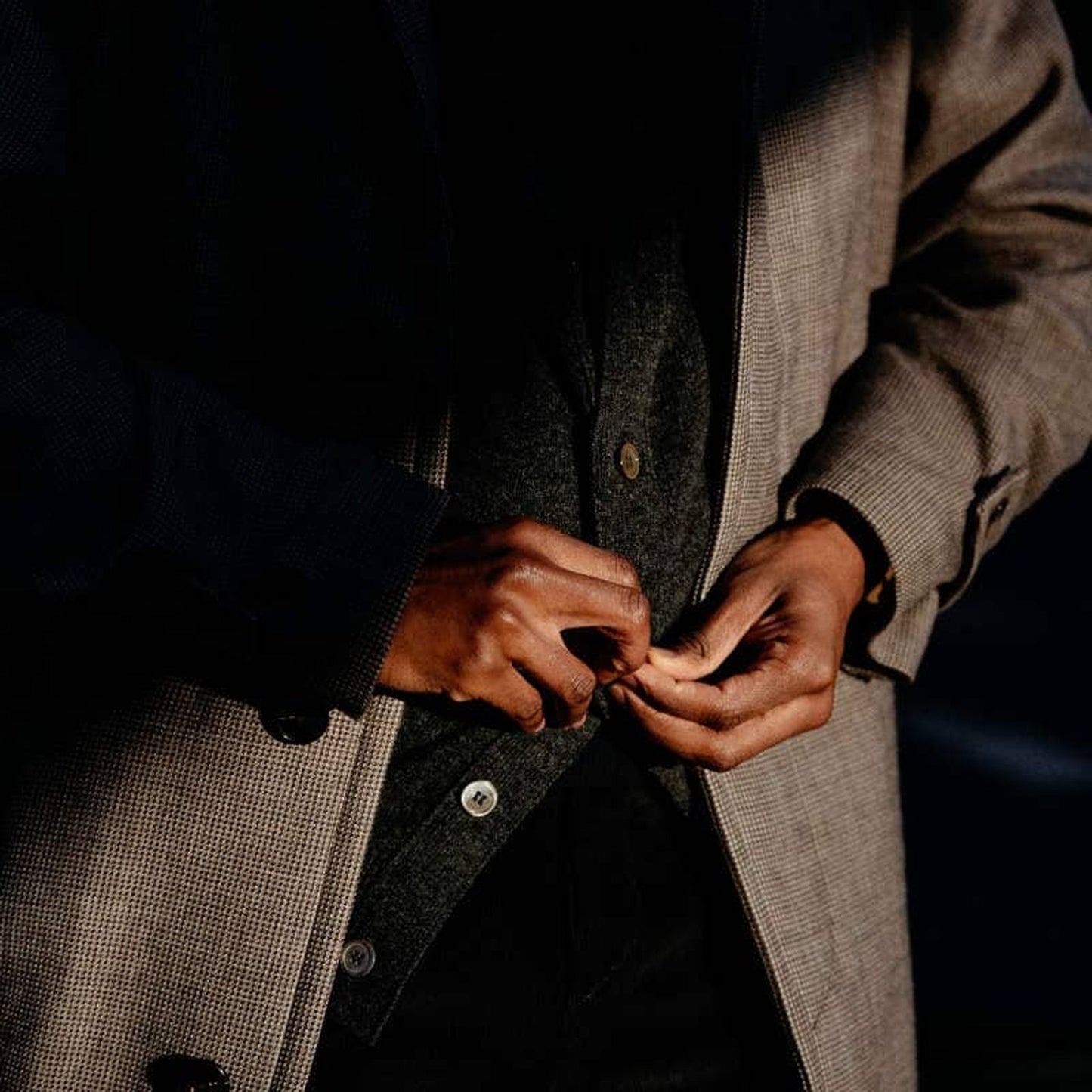 Charcoal Stewart Fine Lambswool Cardigan