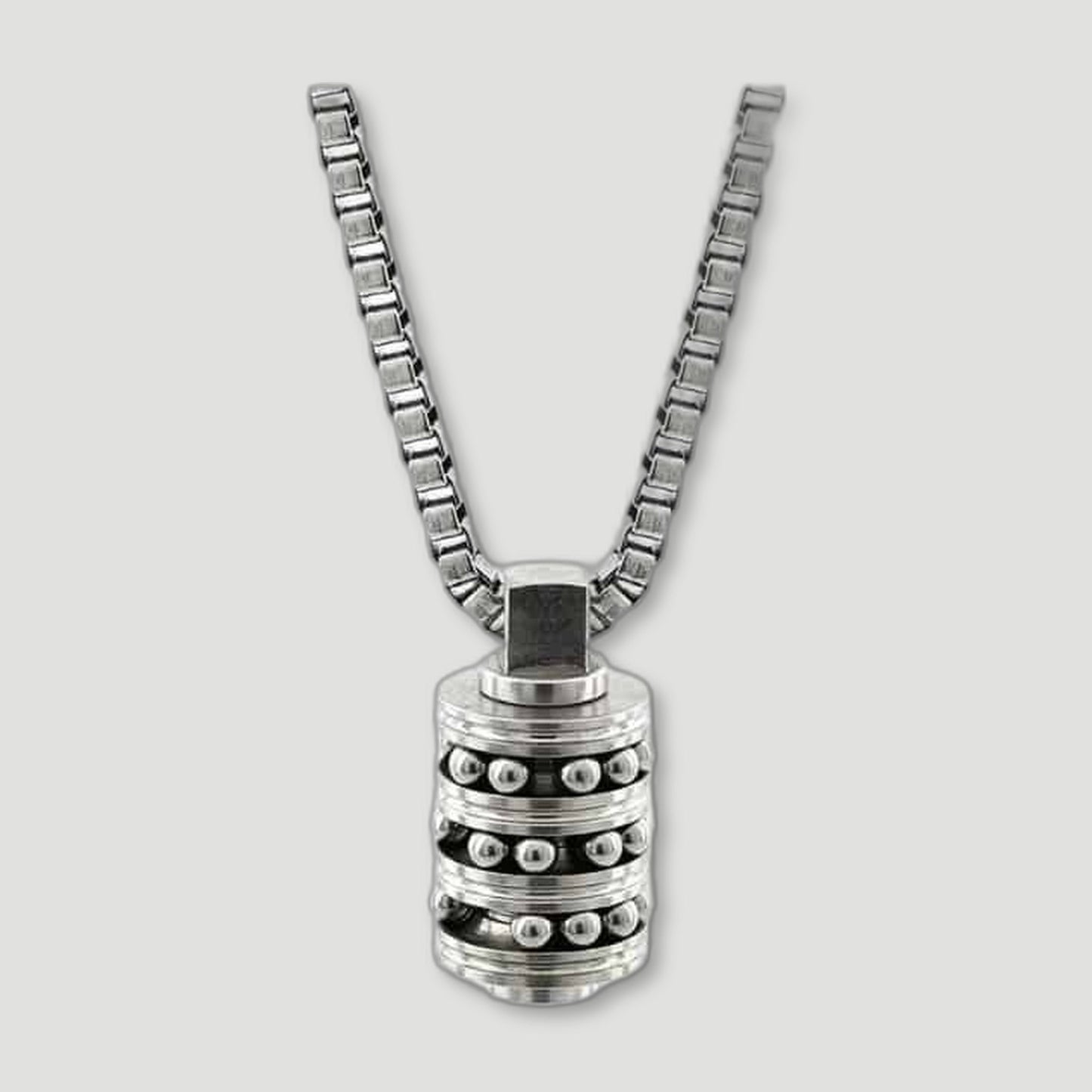 Chaser Stainless Steel Necklace from Bailey of Sheffield - British Made Men'S Jewellery