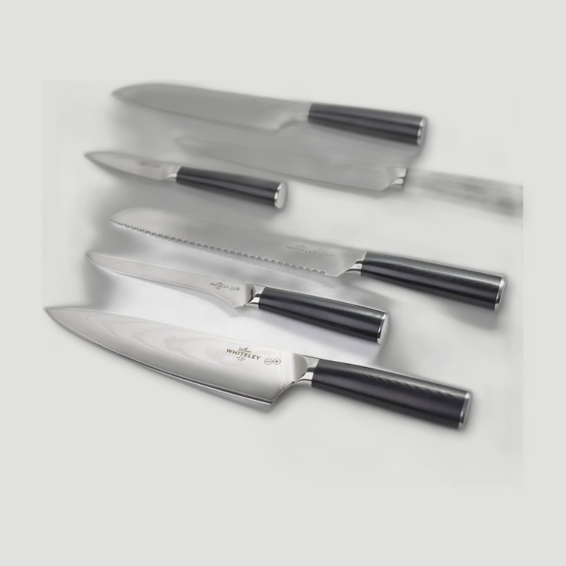 Chef's Professional Damascus Knife Set from William Whiteley & Sons - British Made Scissors