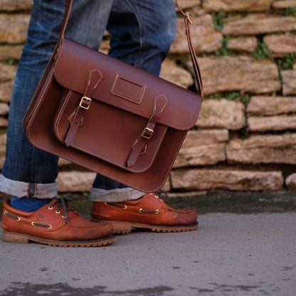 Leather Satchel - Chestnut Brown