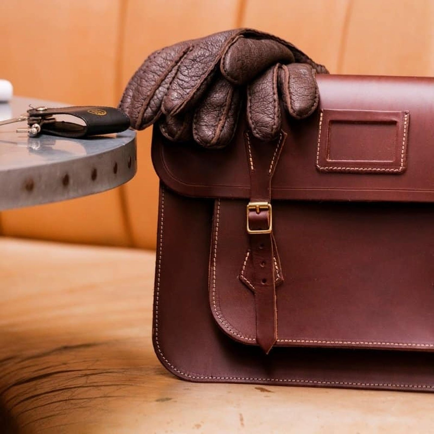 Leather Satchel - Chestnut Brown
