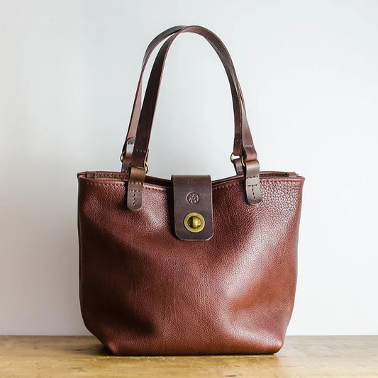 Chestnut Brown Ox Leather Tote Bag