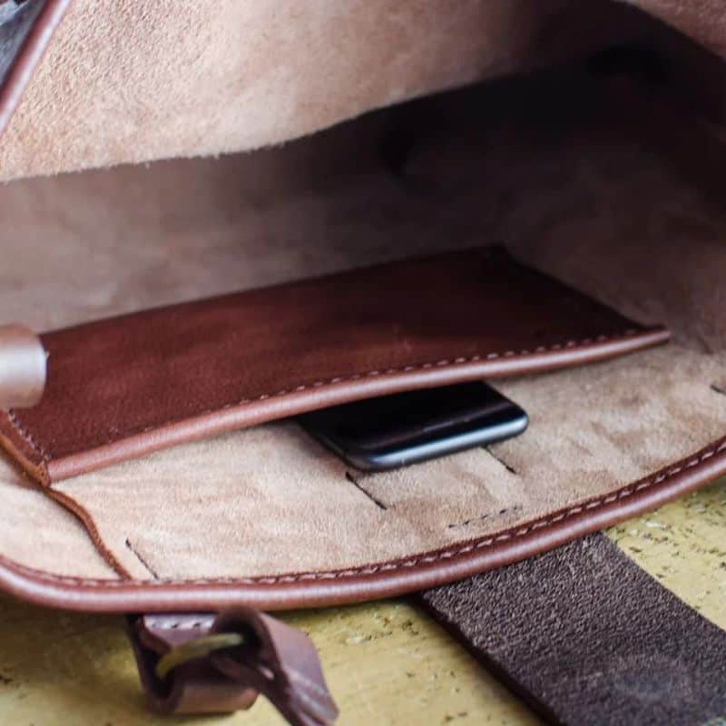 Chestnut Brown Ox Leather Tote Bag