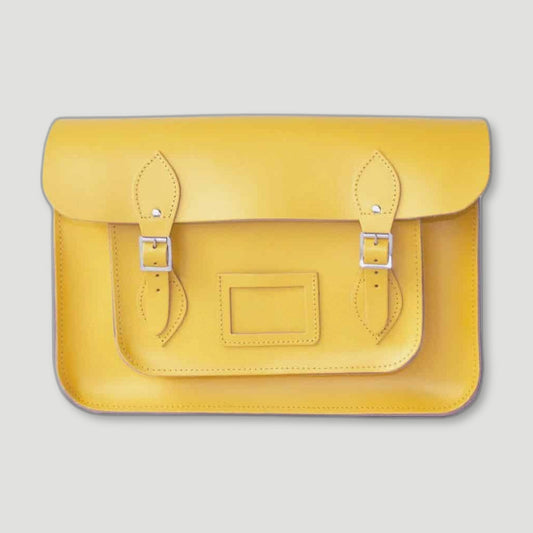 Citrus Yellow Leather Satchel from The Original Satchel Store - British Made Leather Satchels