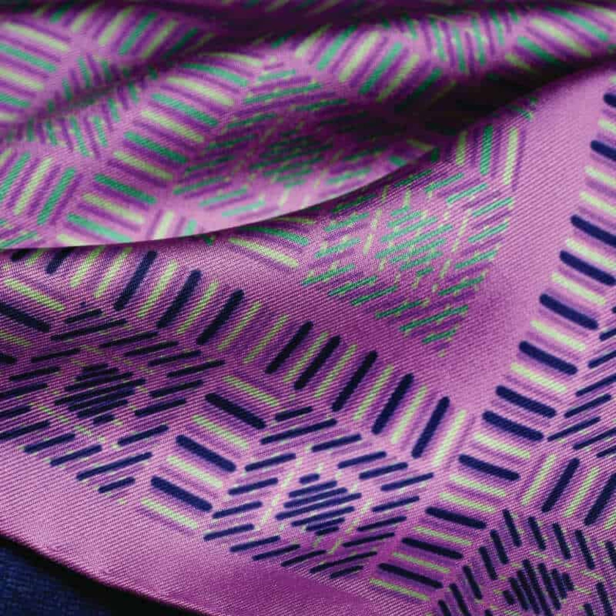 City Squares Silk Pocket Square & Mauve