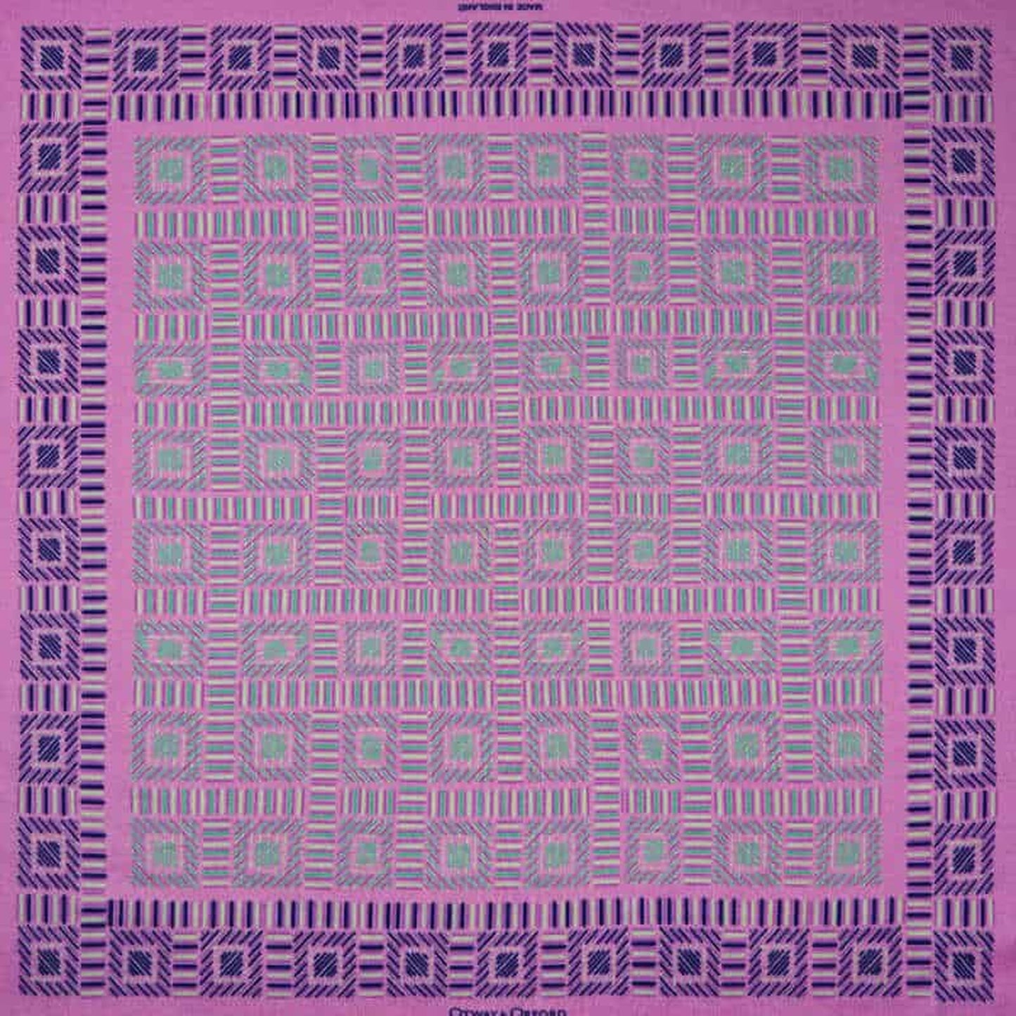 City Squares Silk Pocket Square - Pink & Mauve