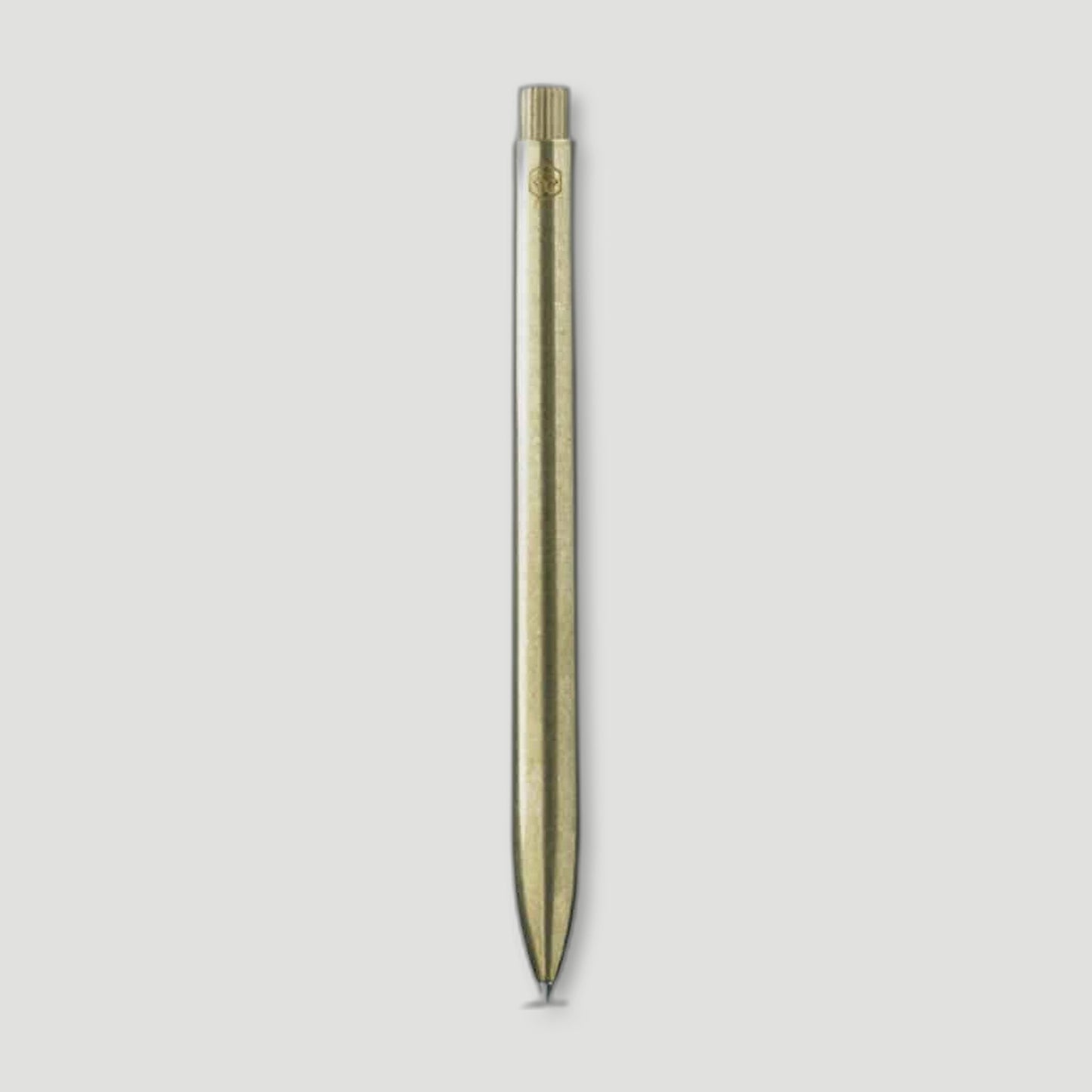 Front view of Classic Brass Pen from Ajoto - British Made Pens