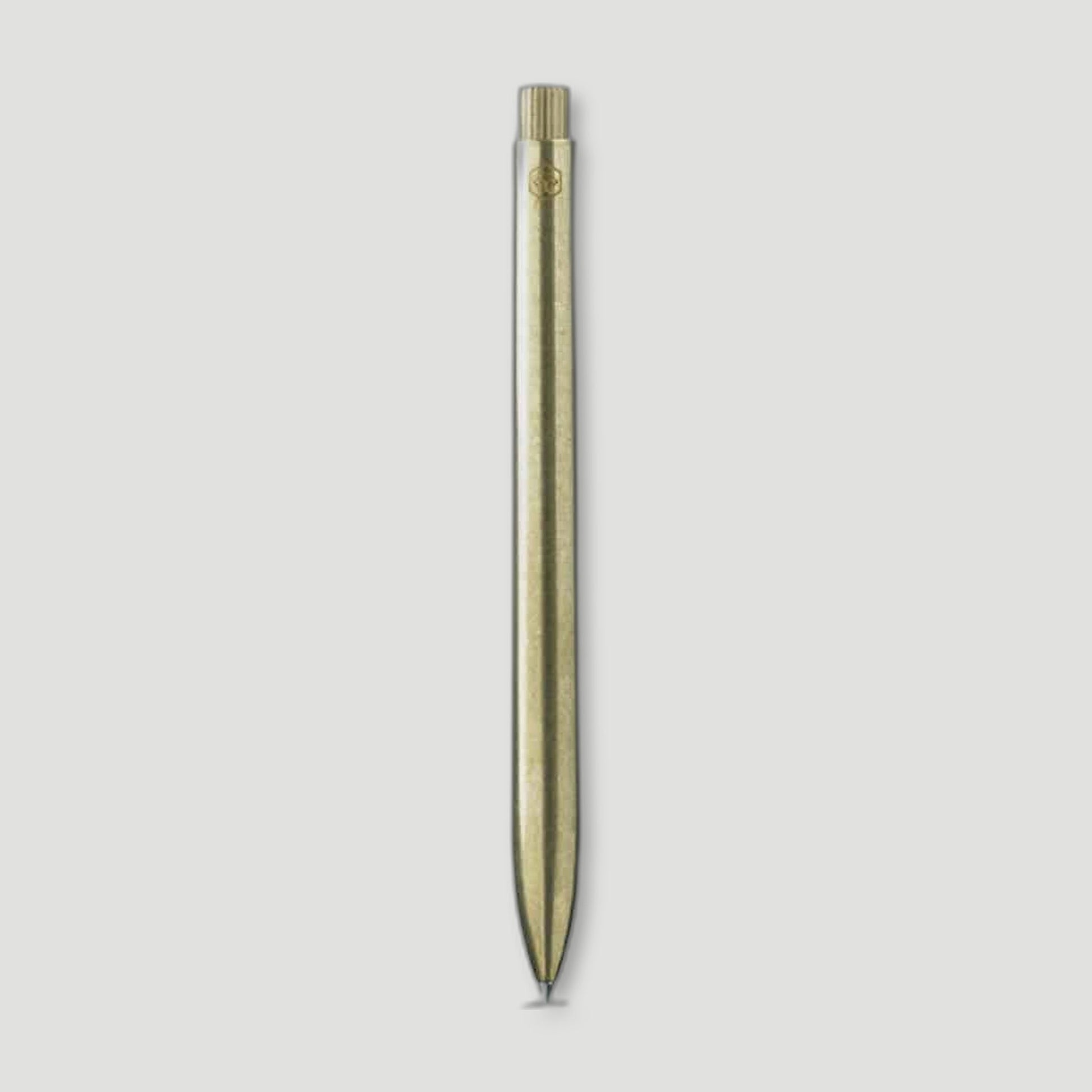 Front view of Classic Brass Pen from Ajoto - British Made Pens