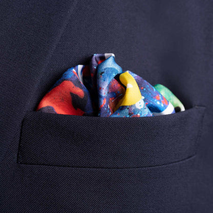 Corner Kick Silk Pocket Square